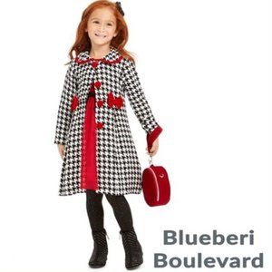 BLUEBERI BOULEVARD Houndstooth Dress Coat
